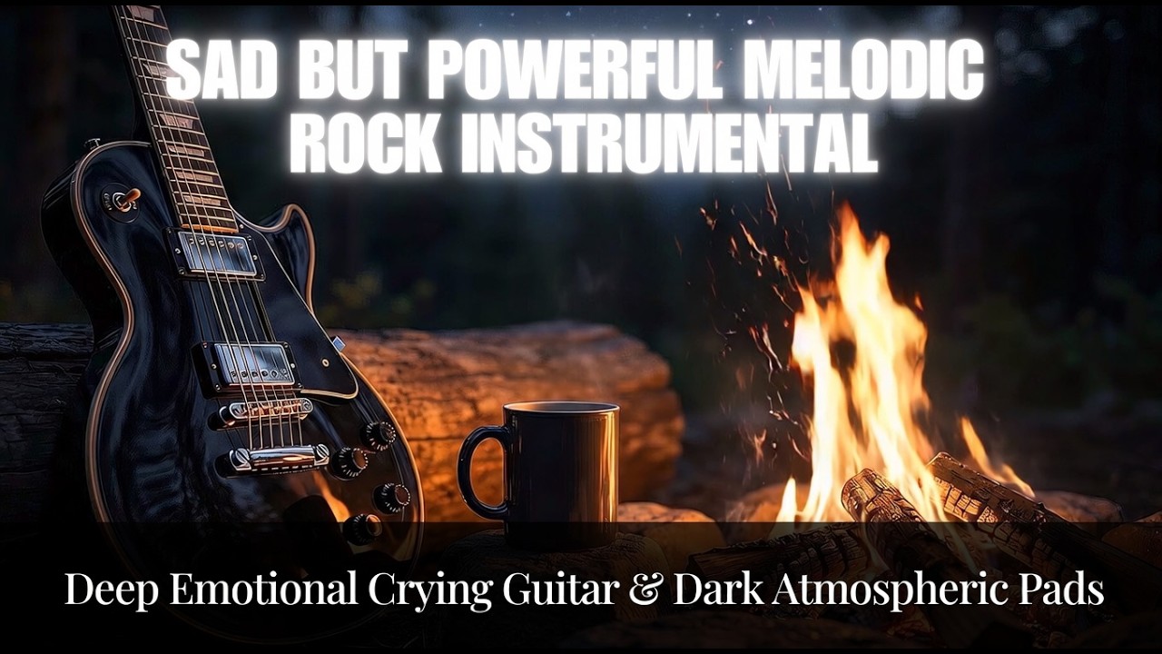 Sad but Powerful Melodic Rock Instrumental  Deep Emotional Crying Guitar & Dark Atmospheric Pads