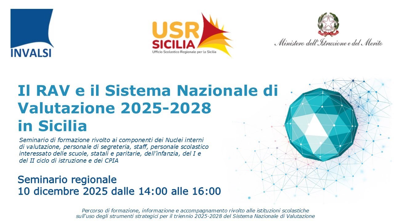 Il RAV e il Sistema Nazionale di Valutazione 2025-2028 in Sicilia, 10/12/2025, 