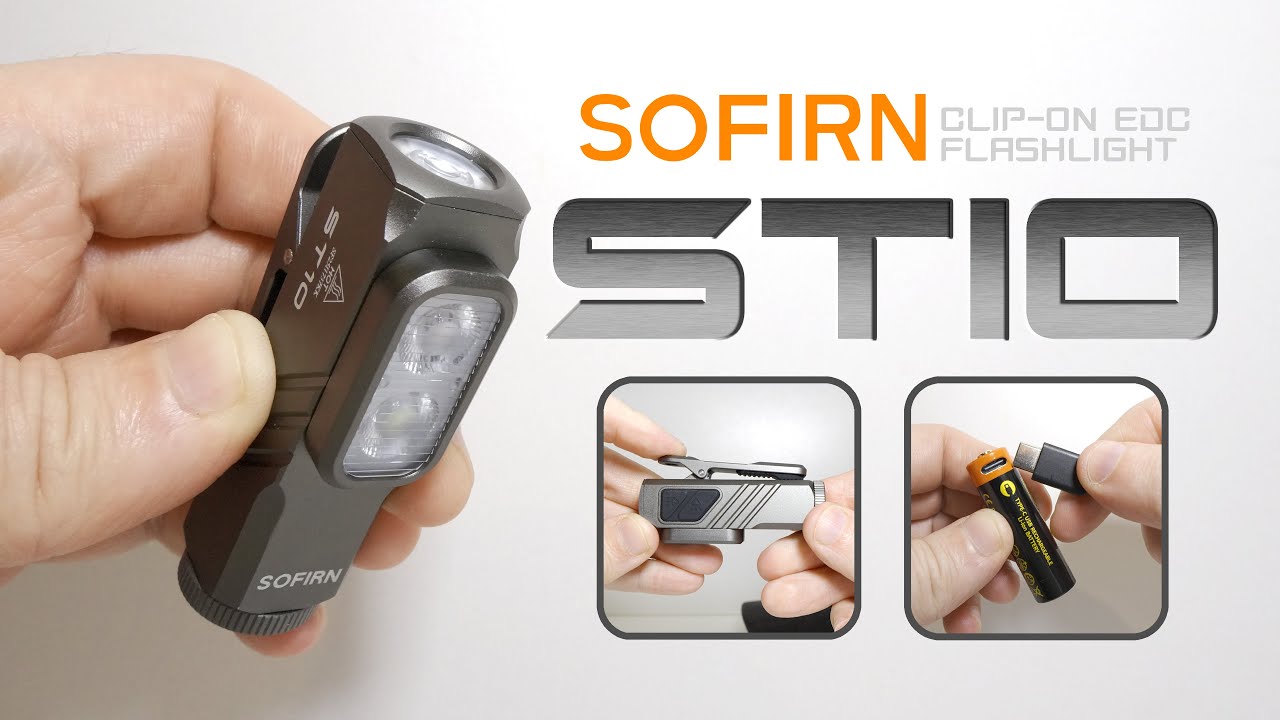 SOFIRN ST10 - Clip-on 3-in-1 AA/14500 flashlight
