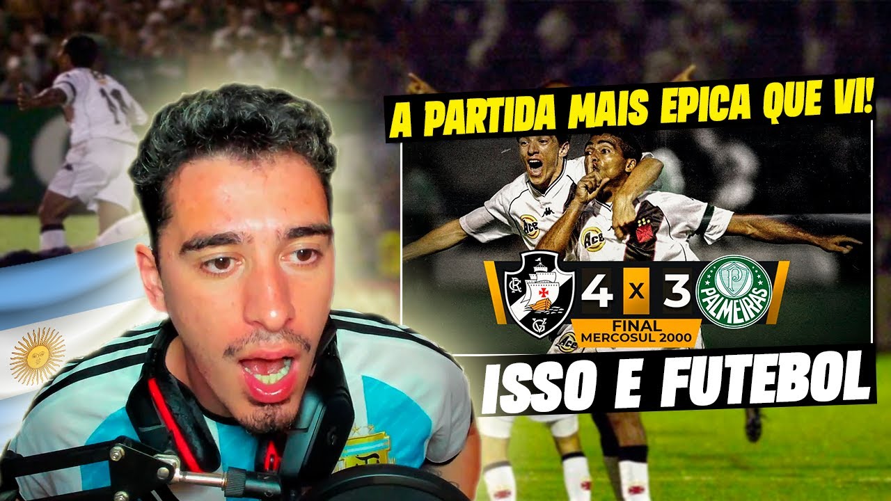 😱🇦🇷 ARGENTINO REAGE ao PALMEIRAS 3 X 4 VASCO | FINAL COPA MERCOSUL 2000 🏆