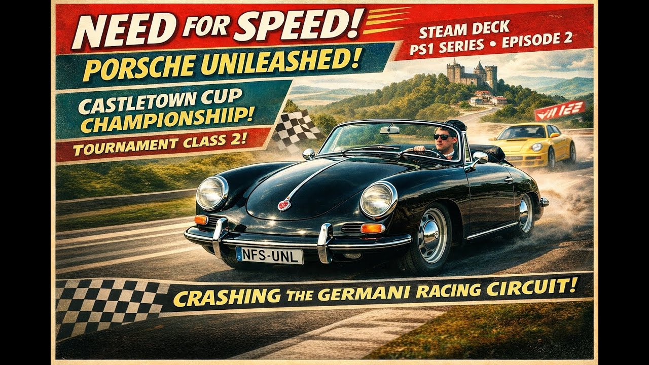 Need for Speed: Porsche Unleashed | Steam Deck PS1 Series Ep  2 – Castletown Battles & Tournament Cl