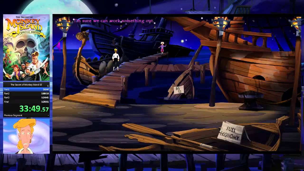 The Secret of Monkey Island: Special Edition 54:51 Speed run