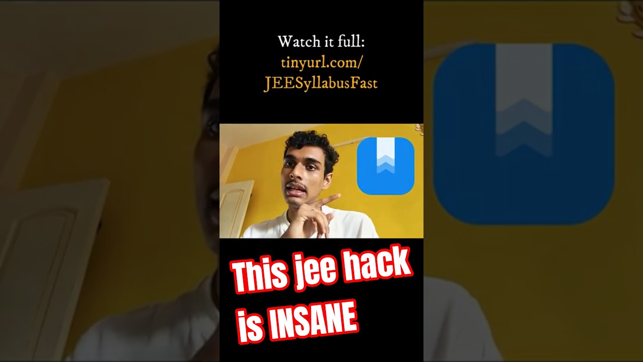 7 Days to 96%ile in JEE Mains | The Exact Strategy I Used