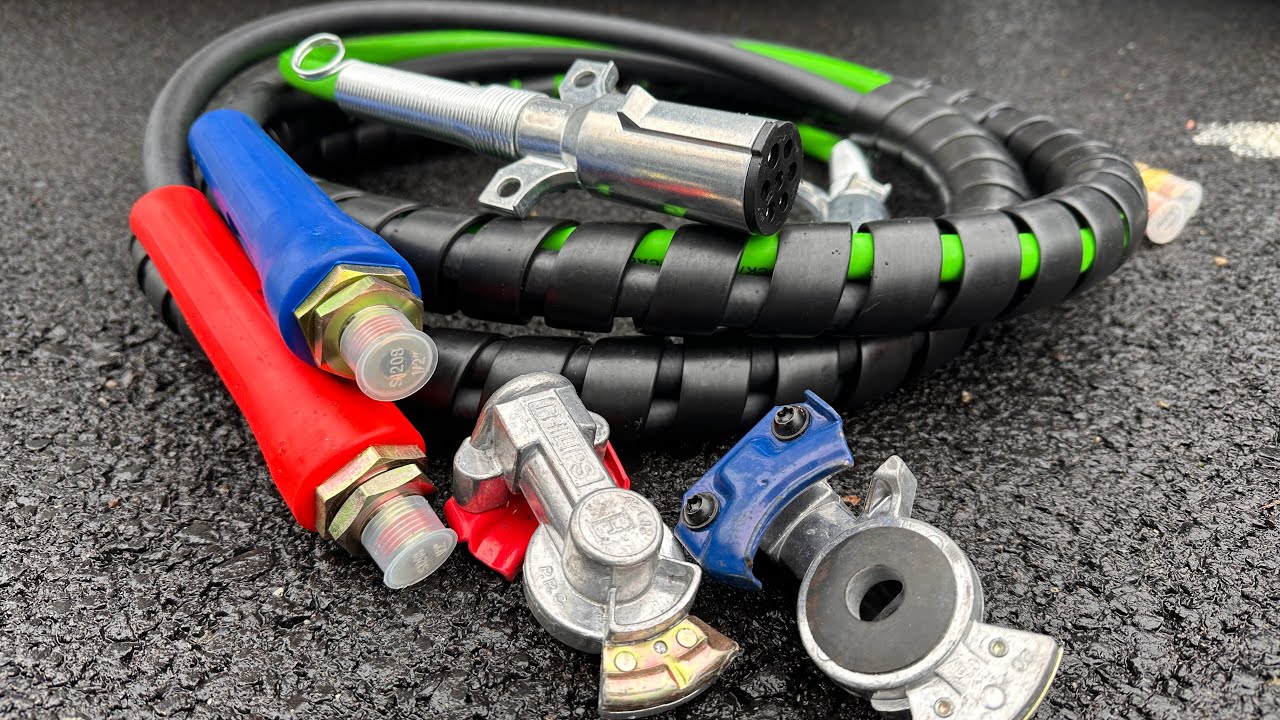 How to replace air lines and power cable on semi truck. Volvo Freightliner Kenworth Mack Peterbilt
