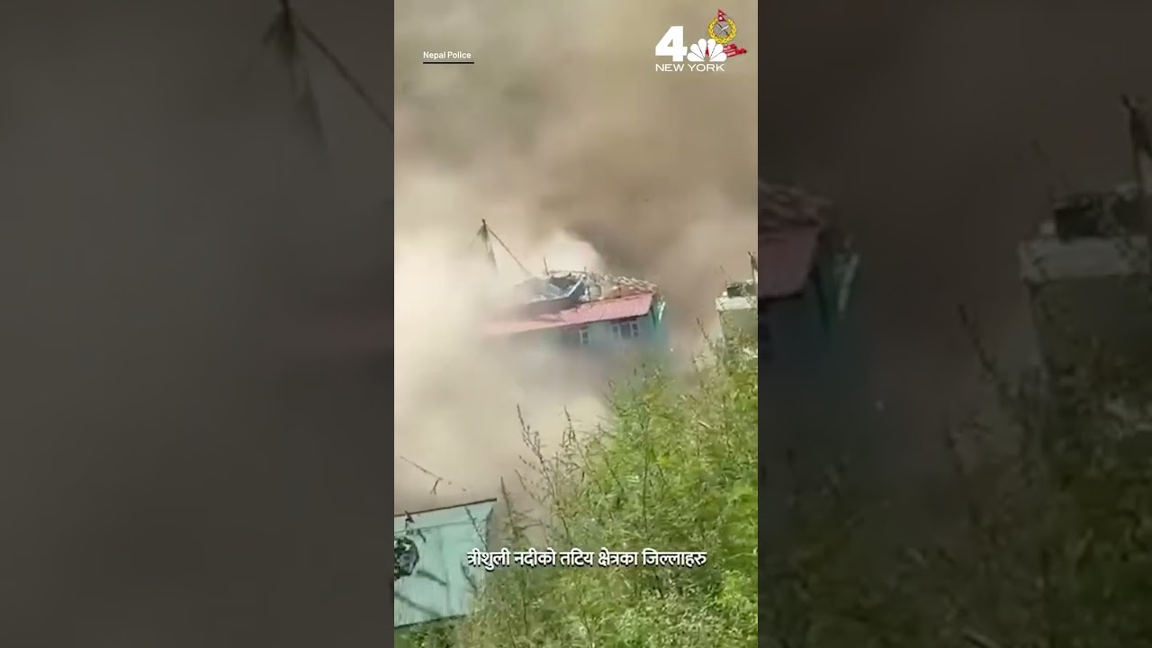 Video shows people flee as mudslide sweeps through Nepal-China border crossing