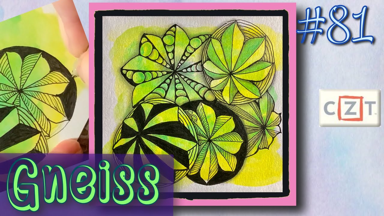 GNEISS || Easy Zentangle ® Patterns || Day 81 || 100 Days of Zentangle 2020