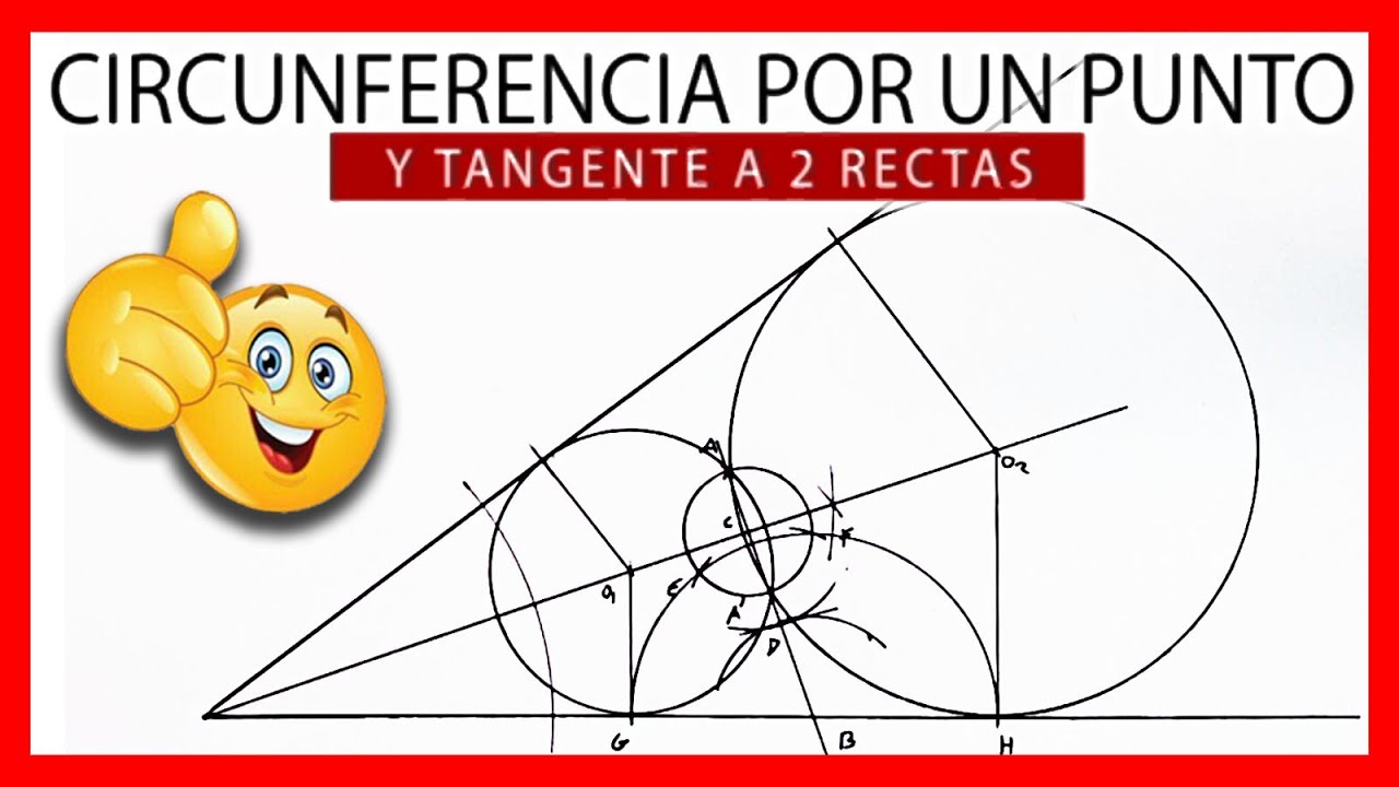 ⭕ Circunferencias tangentes a DOS rectas que se cortan pasando por un PUNTO ⭕