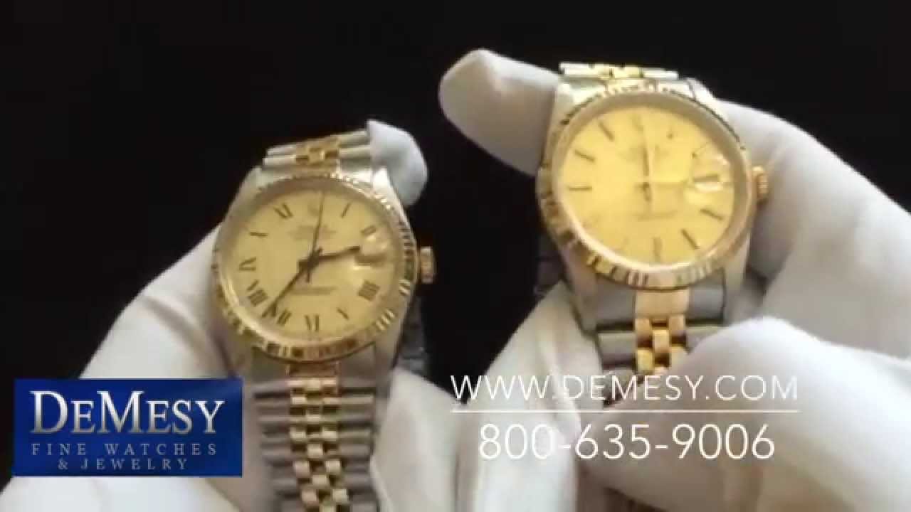 The difference between a Rolex Datejust 16013 & 16233 (comparison)