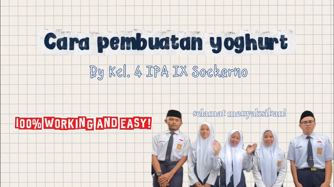 Cara pembuatan yoghurt homemade! | 100% berhasil! | Kelompok 4 IPA 9 Soekarno SMPN 4 PEKANBARU