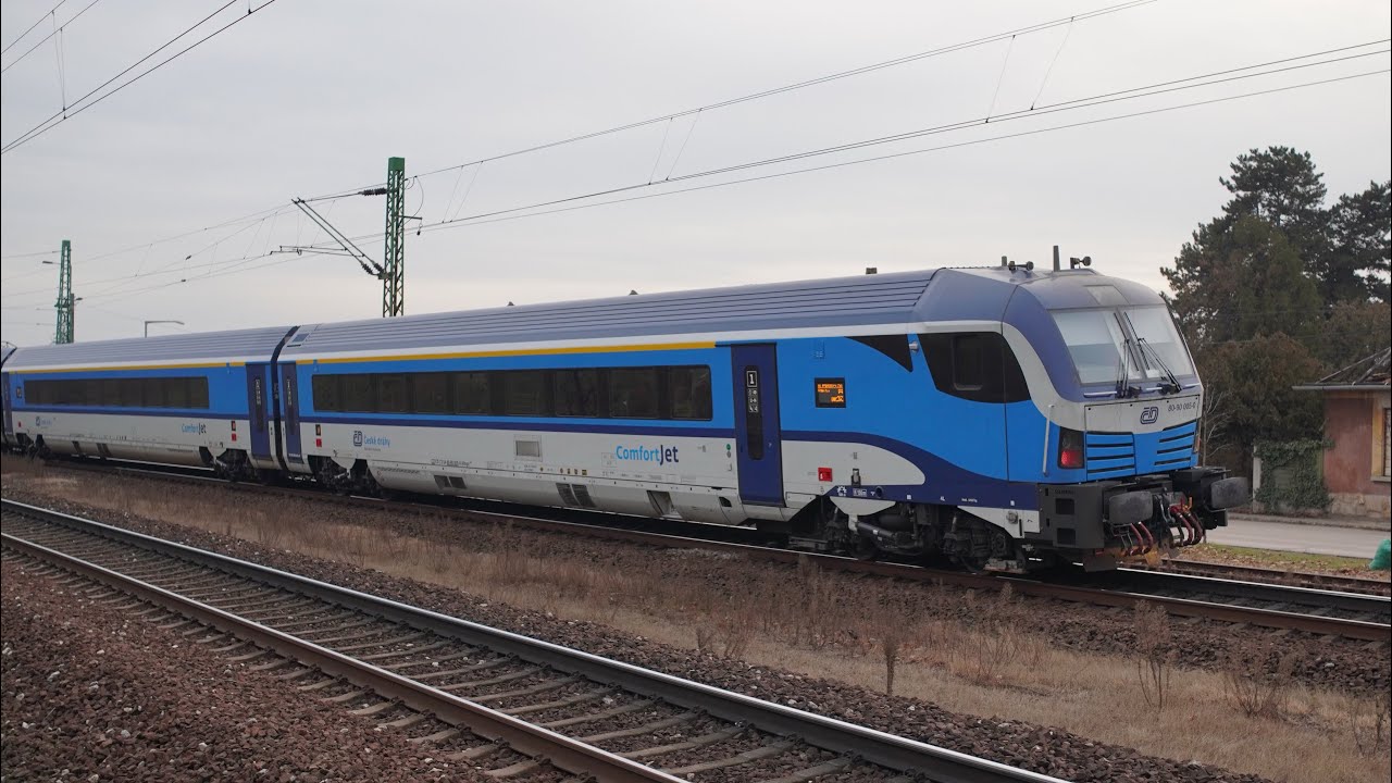 Испытания пассажирских поездов ČD RailJet и ComfortJet на линии 70