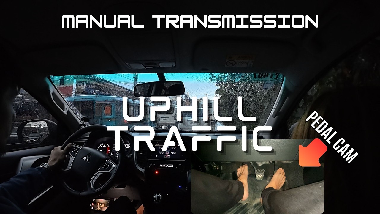 POV Drive + Pedal Cam: Montero Sport Manual Transmission | Uphill Traffic Driving