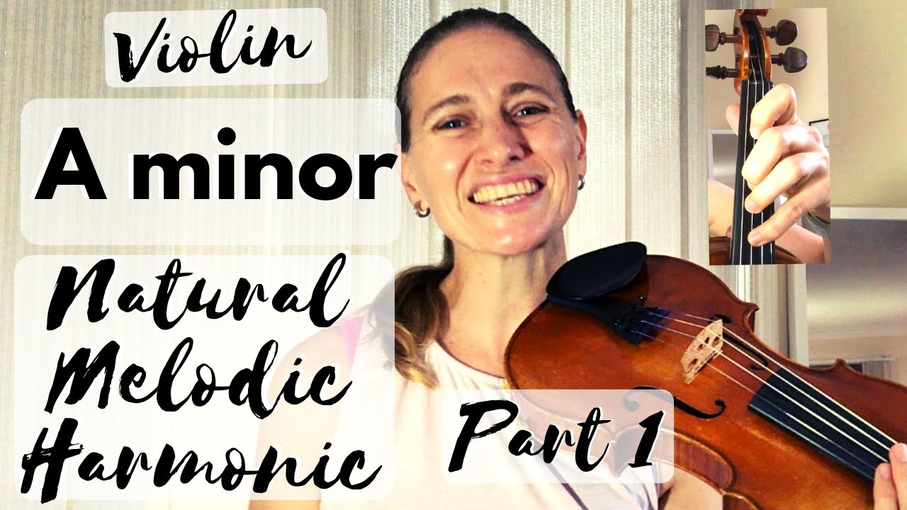 A minor Scale Violin, A Harmonic minor Scale Violin, A Melodic minor scale violin
