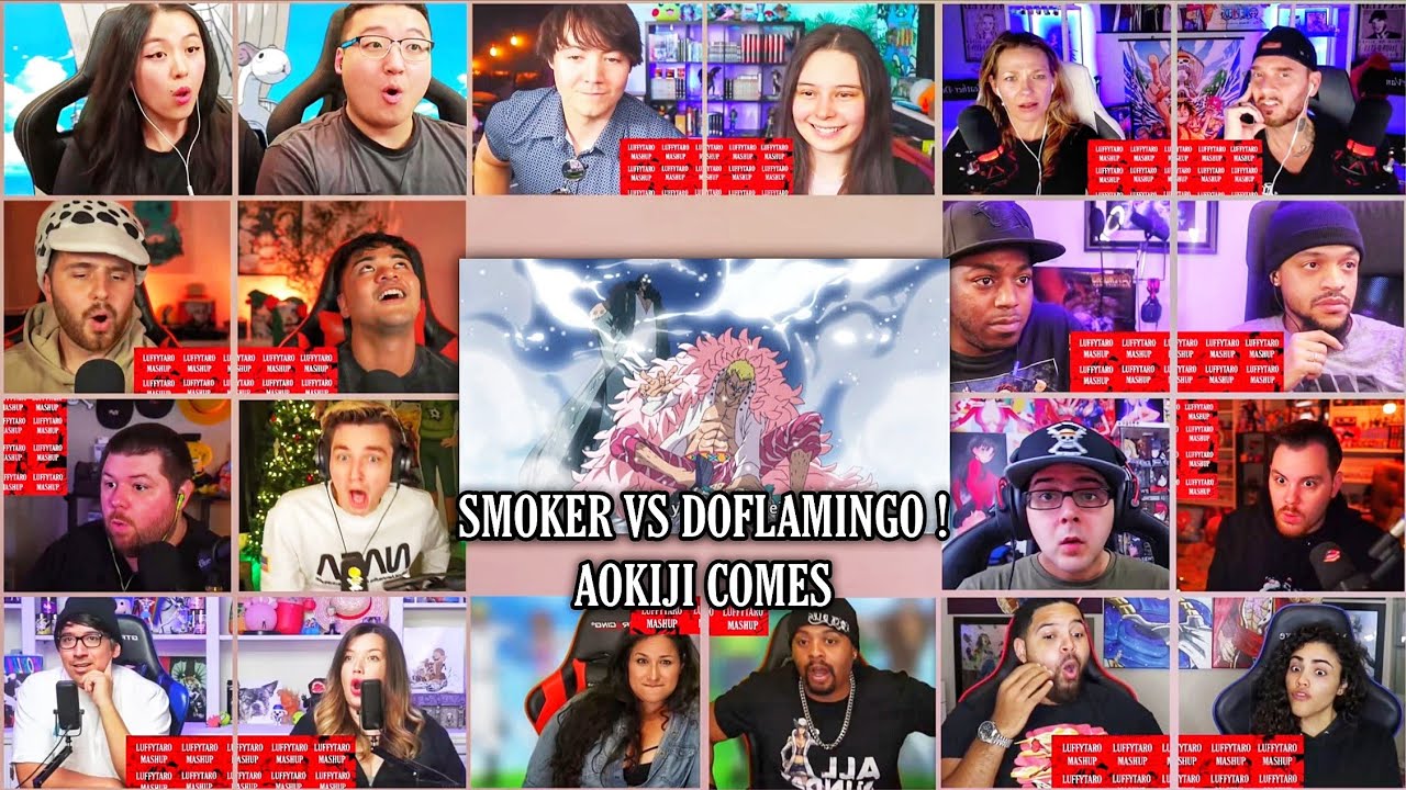 Smoker VS Doflamingo | Aokiji Appears Reaction Mashup | One Piece Episode 624
