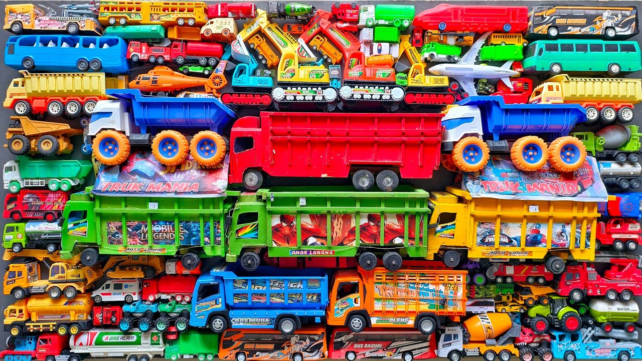 Mobil Mobilan Truk Oleng , Mobil Truk Molen, Mobil Balap, Truk Pasir, Excavator, Mobil Roket, Damkar