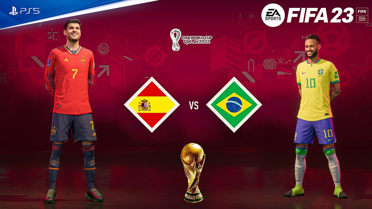 FIFA 23 — Испания против Бразилии — финал чемпионата мира FIFA 2022 в Катаре | PS5™ [4K 60 кадров...