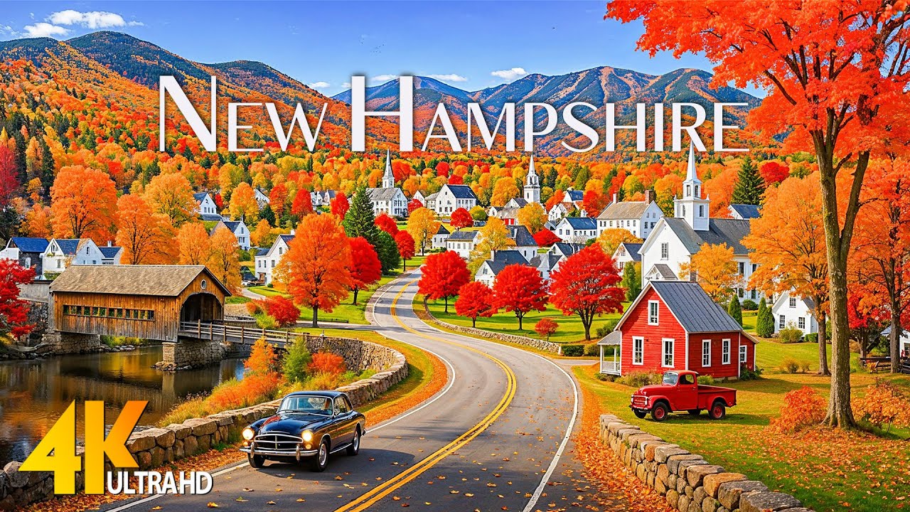 🍂 New Hampshire Fall Foliage 4K – White Mountains & Scenic Drives in Peak Autumn Colors