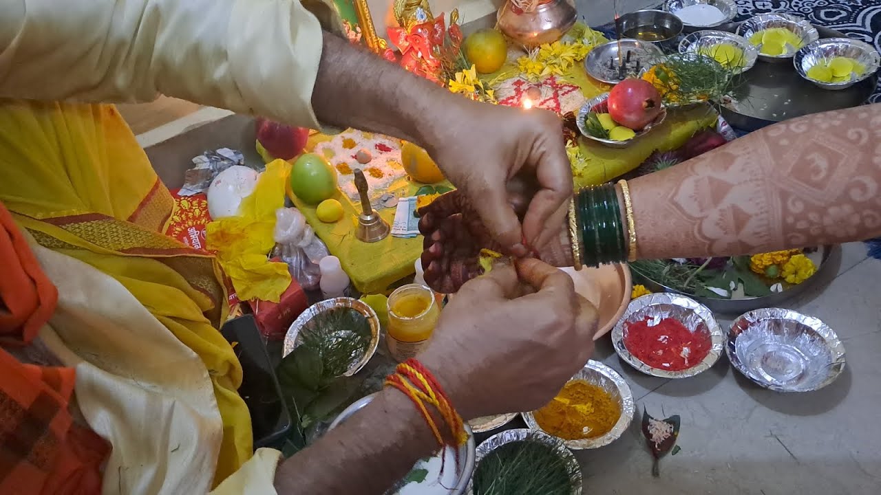 Haldi ki pooja vidhi/ Pooja