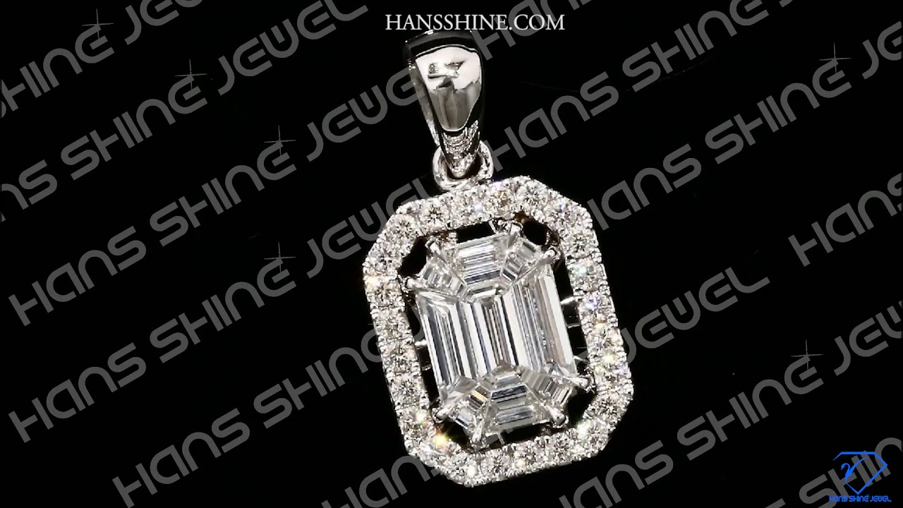 9pcs Emerald Shape Pie-Cut Diamonds Jewellery by HANS SHINE JEWEL