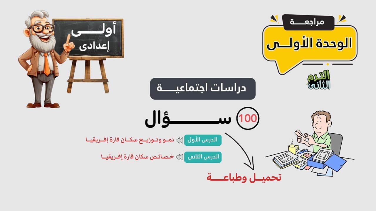 مراجعة الوحدة الاولى دراسات اجتماعية | الصف الأول الإعدادى | الترم الثانى
