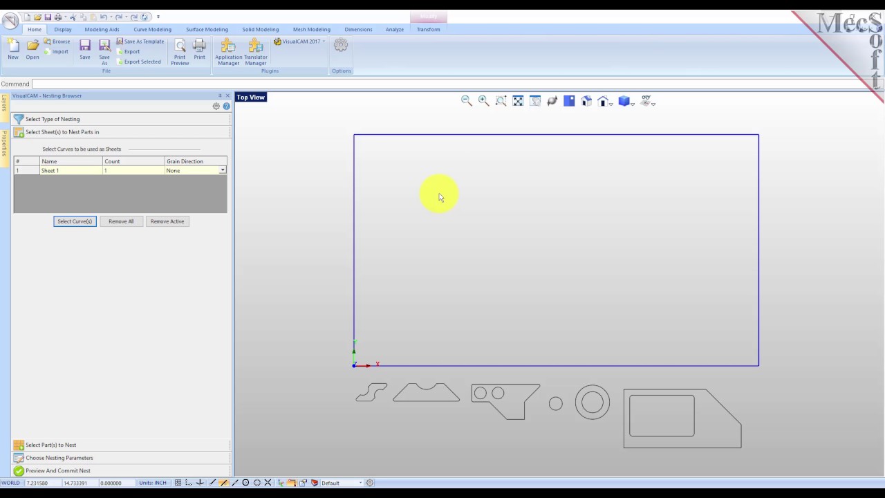 VisualCAM 2017 Rectangular Nesting Quick Start