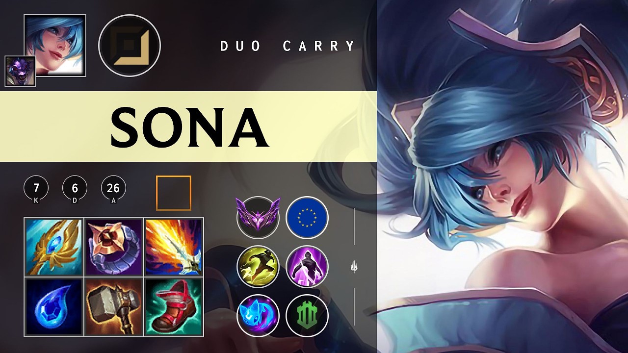 Sona Carry vs Yasuo - EUW Master Patch 26.02