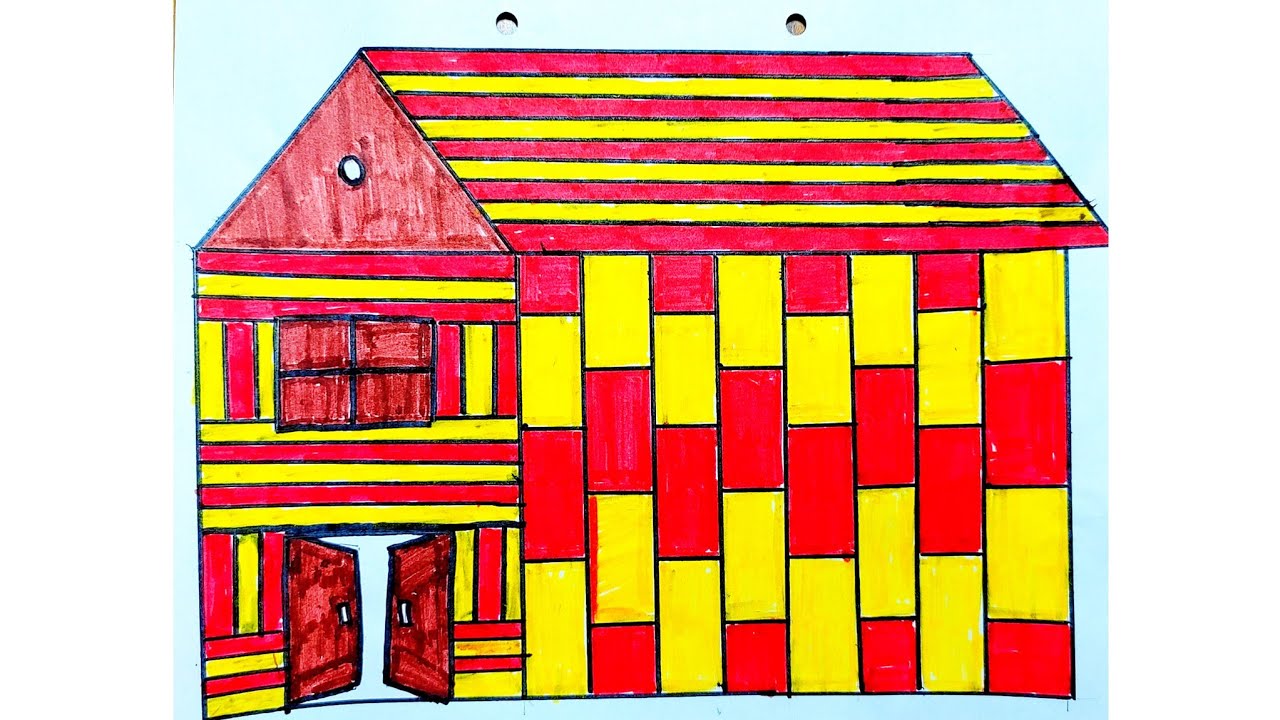 House is very nice red and yellow colour 