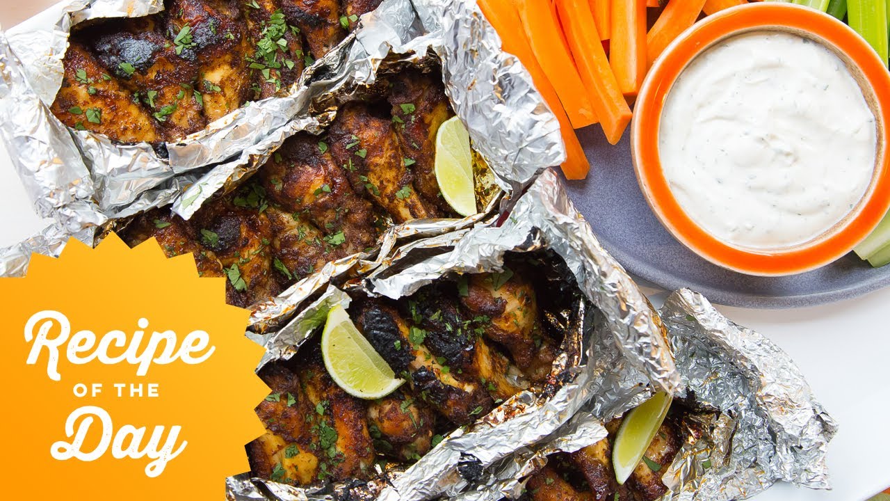 Recipe of the Day: Foil-Pack Grilled Chicken Wings | Food Network