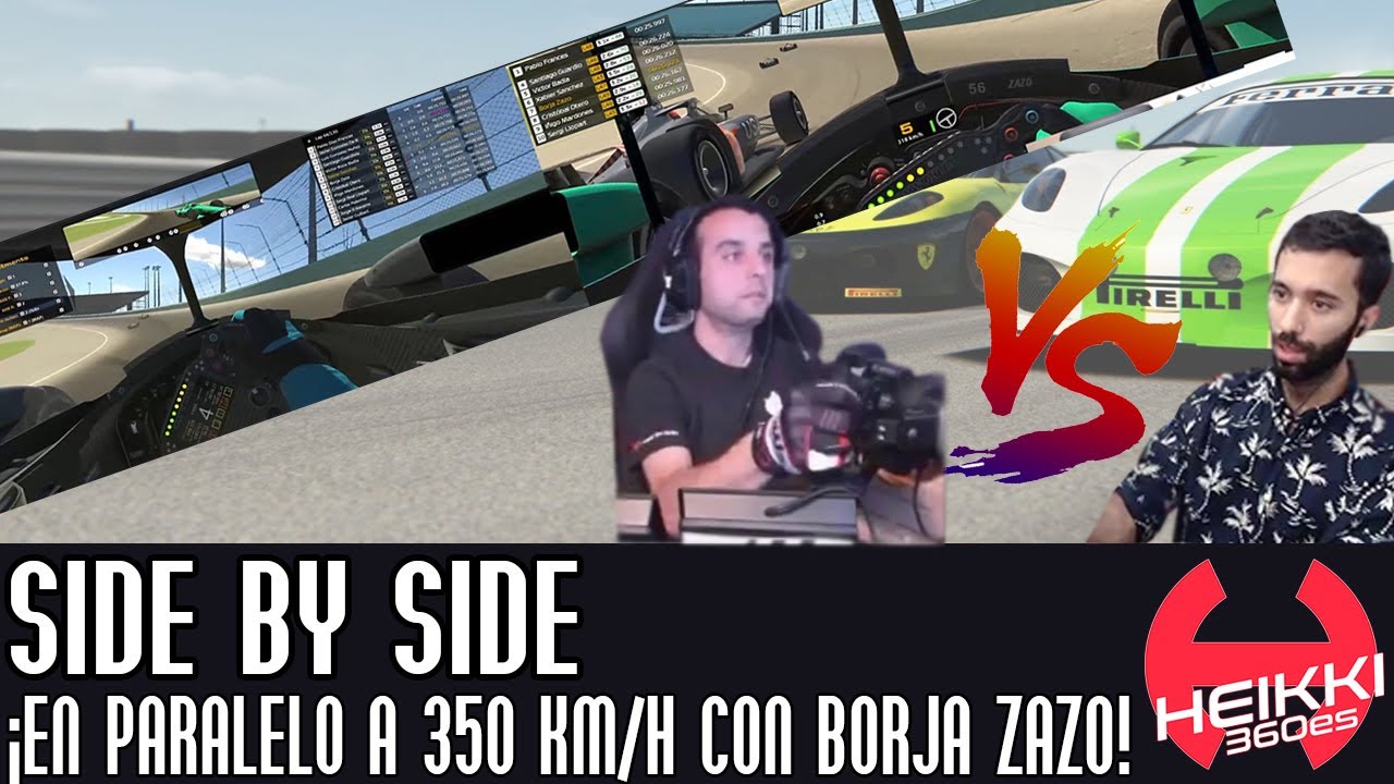 Side by side: en paralelo con Borja Zazo a 350 km/h con el Indycar