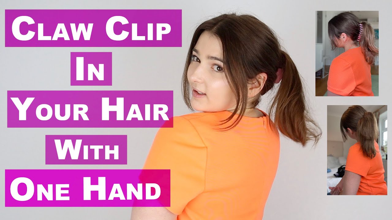 How to put a claw clip in your hair with one hand