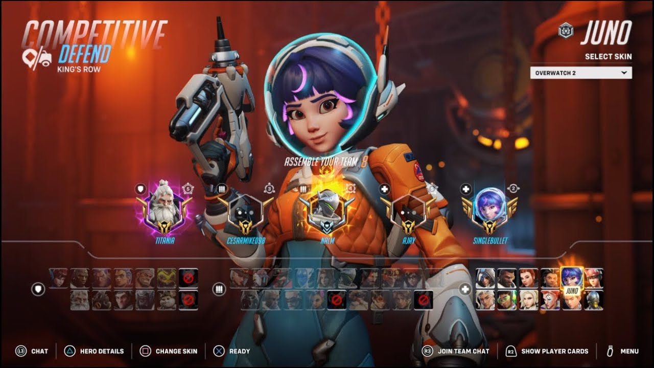 Overwatch 2 Competitive Juno Gameplay No Commentary) (Ps5) (1080p 60