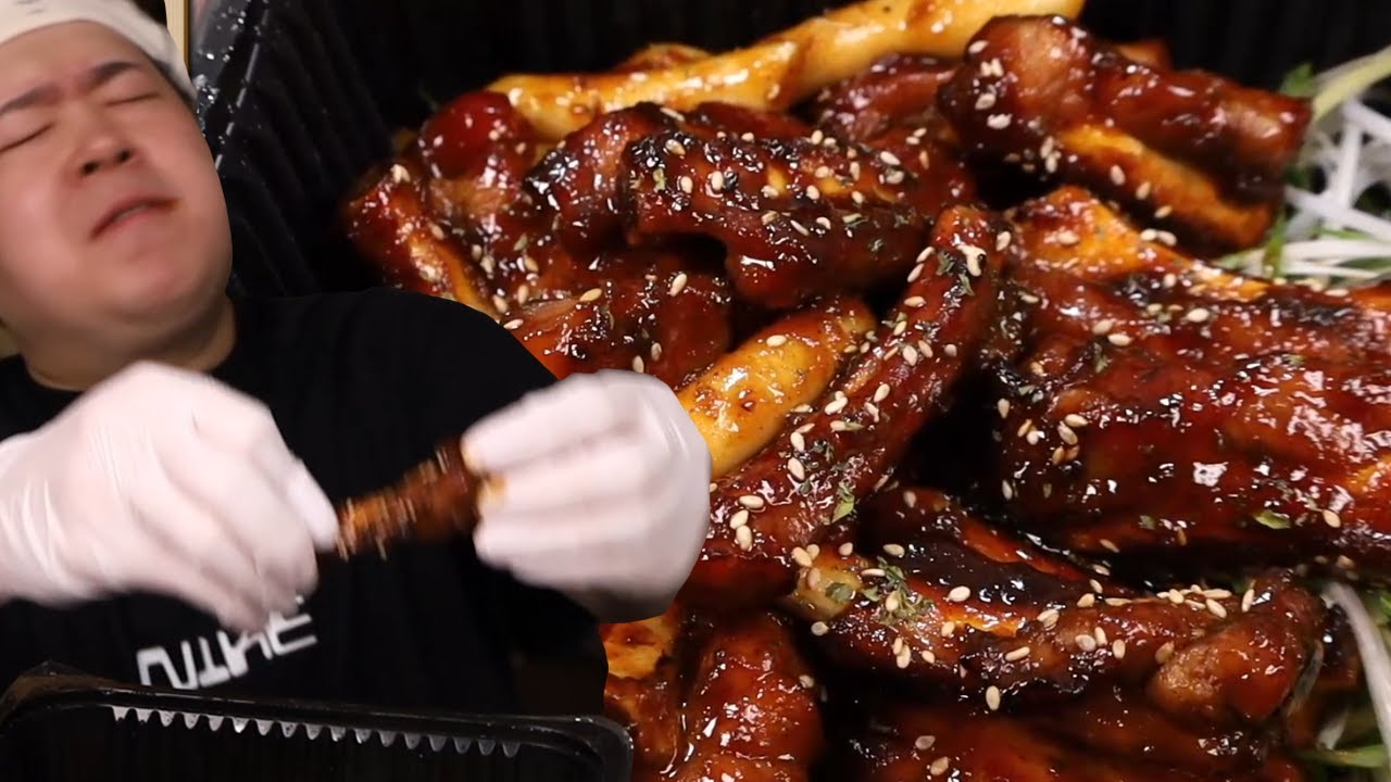 이상한 거 쪽갈비 먹방입니다!!