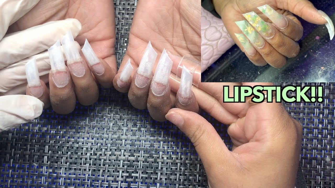 HOW TO SHAPE LIPSTICK SHAPED NAILS!