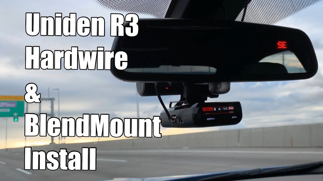 V81: Uniden R3 Hardwire and BlendMount Install DIY: the best radar detector - no need for R7