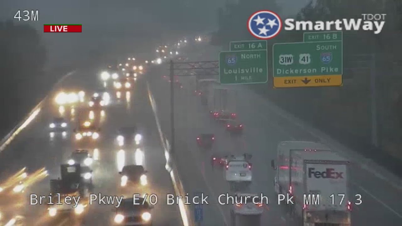 Heavy rain causing traffic problems