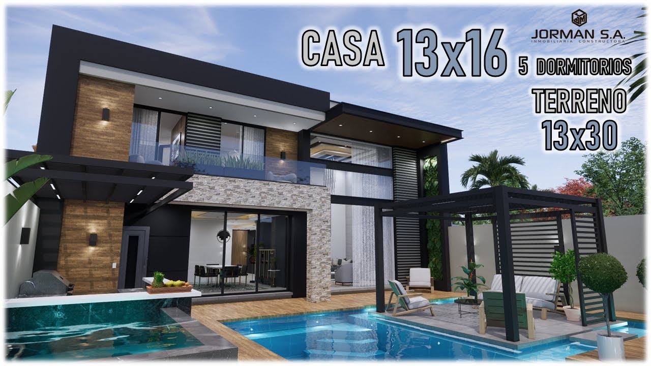 🟡House Design | Modern House Design | 13x16m 2 Storey | 5 Bedrooms