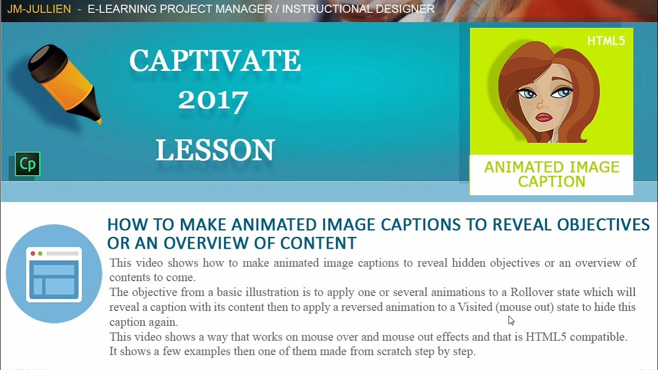 Adobe Captivate 2017: How to make animated image captions