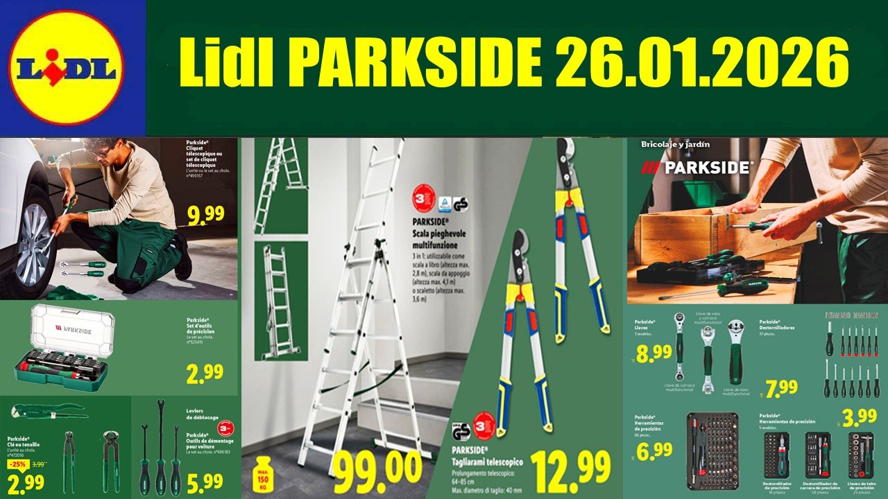 🛠️ LIDL Volantino dal 26 Gennaio 2026 – PARKSIDE in OFFERTA! 🔥