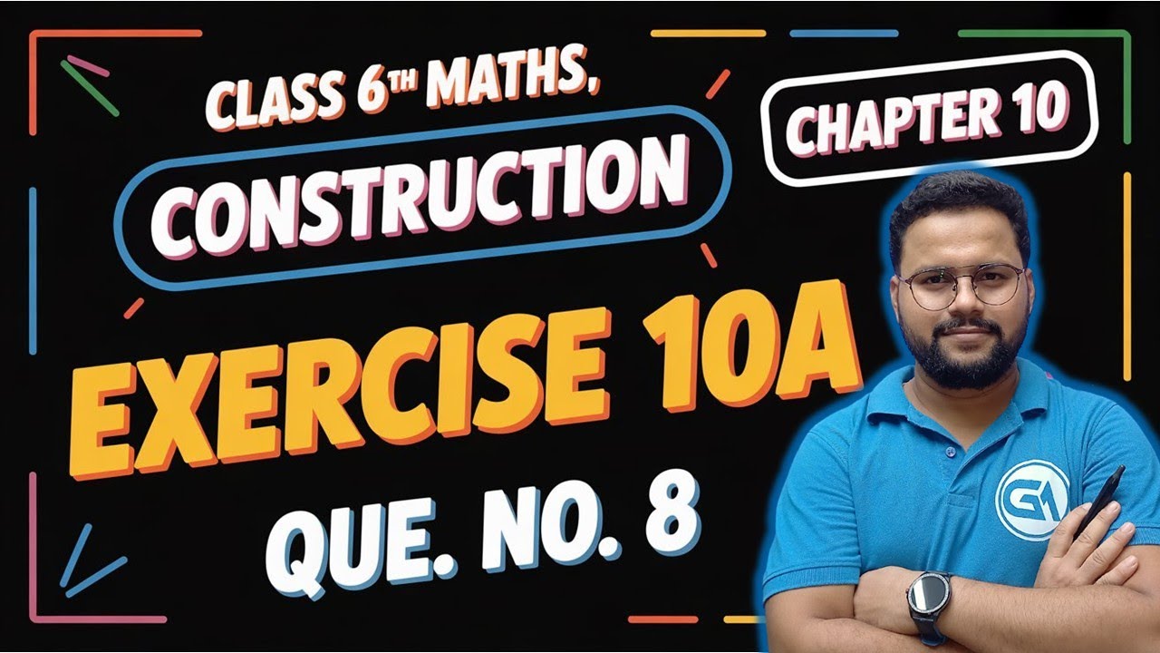Class 6 Maths | RS Aggarwal Chapter 10 Construction | Ex 10A Question 8 | Full Solution