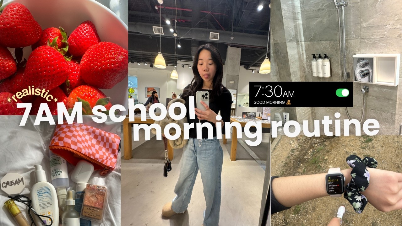 my 7AM school morning routine | realistic & productive