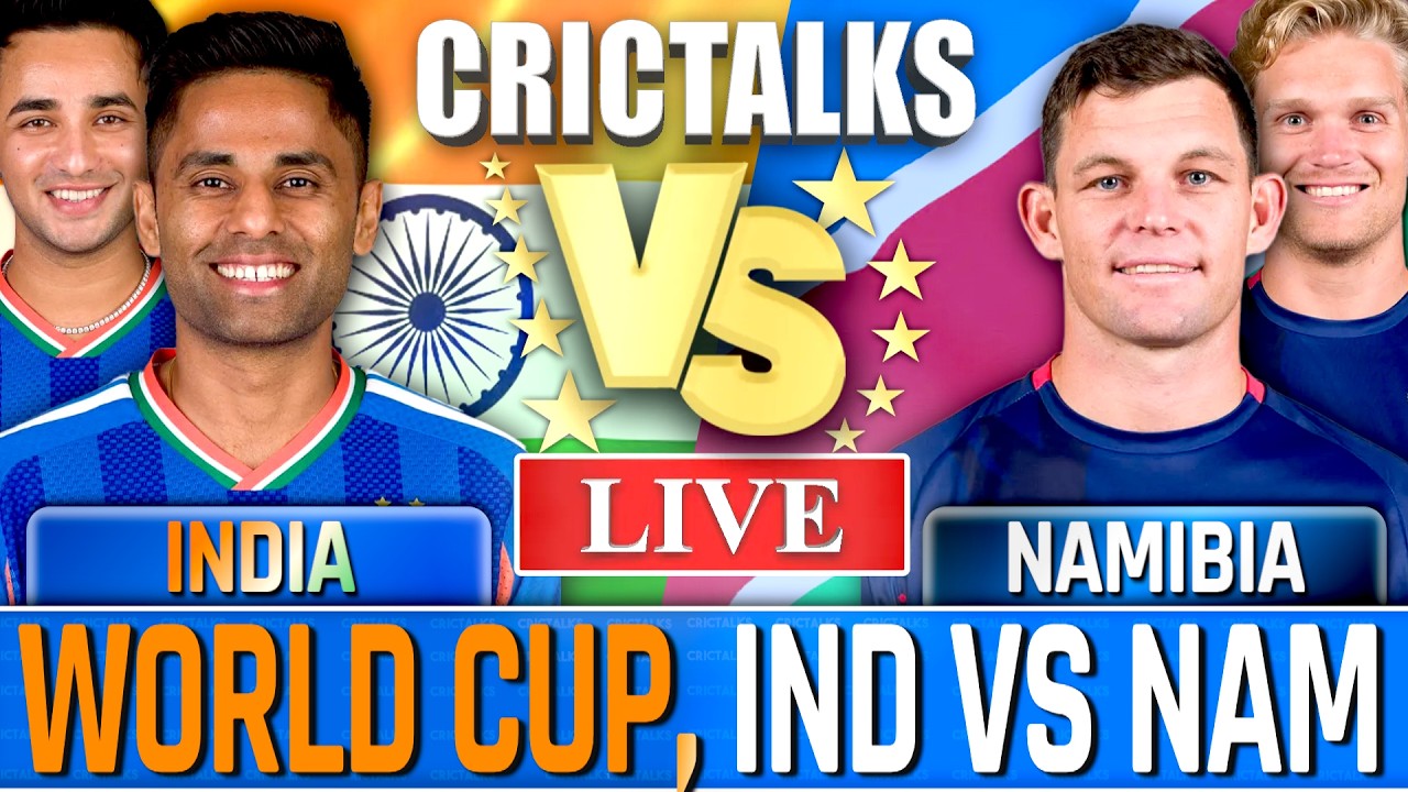 🔴 IND v NAM Live Match Today, World Cup Cricket Score, Commentary Last Hour India v Namibia