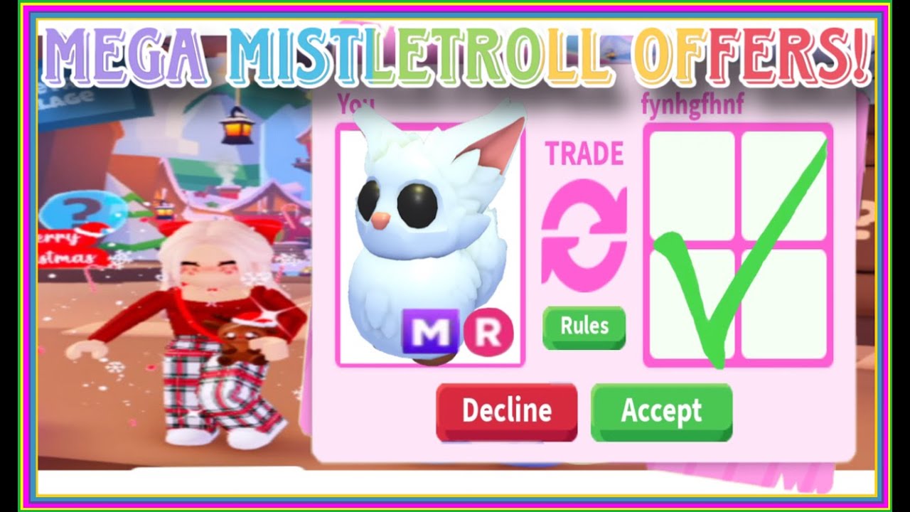 ❄️Trading NEW MEGA MISTLETROLL in Adopt Me!! ❄️ 🤷‍♀️WFL?? 🤩