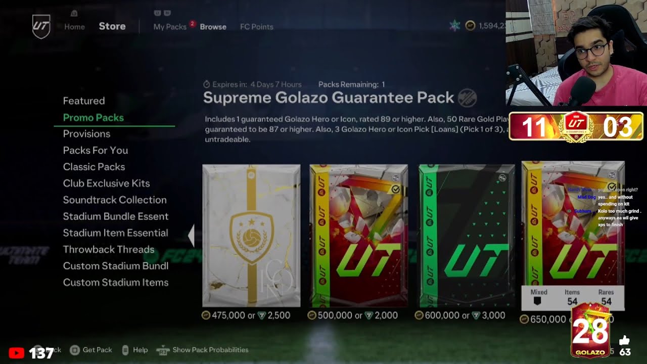 Testing The *NEW* 650K Store Pack For GOLAZO Team 2