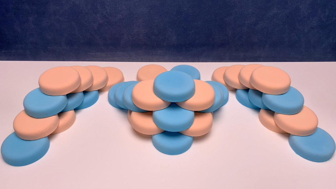 11 minutes ASMR baking soda｜🔵➕🟠