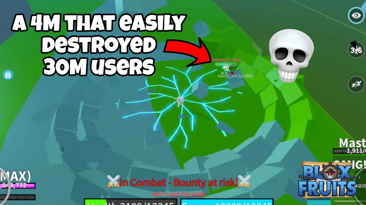 When you PvP a 4M that DESTROYED 30M players.. | Blox Fruit