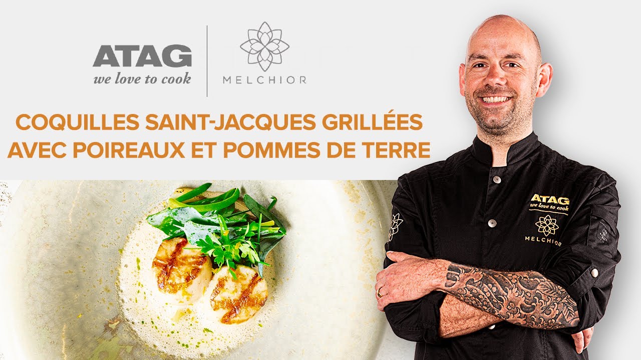 COQUILLES SAINT-JACQUES GRILLÉES AVEC POIREAUX ET POMMES DE TERRE