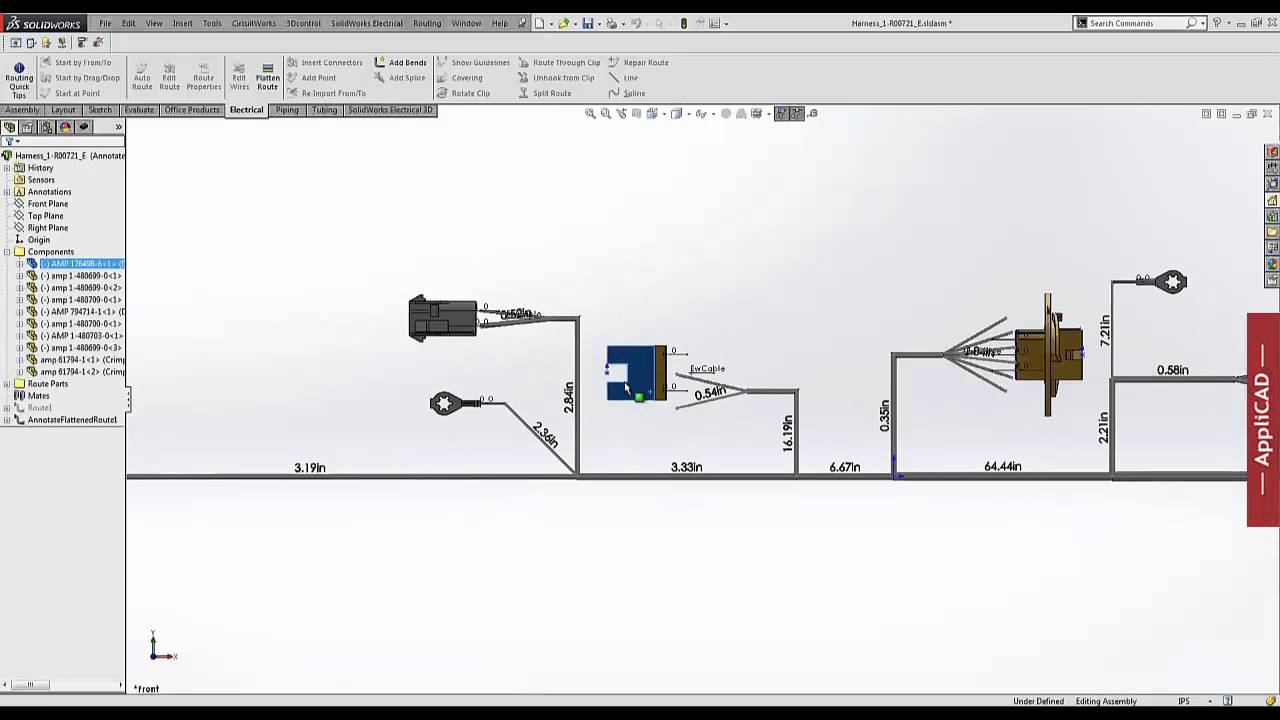 SolidWorks Electrical Harnesses design