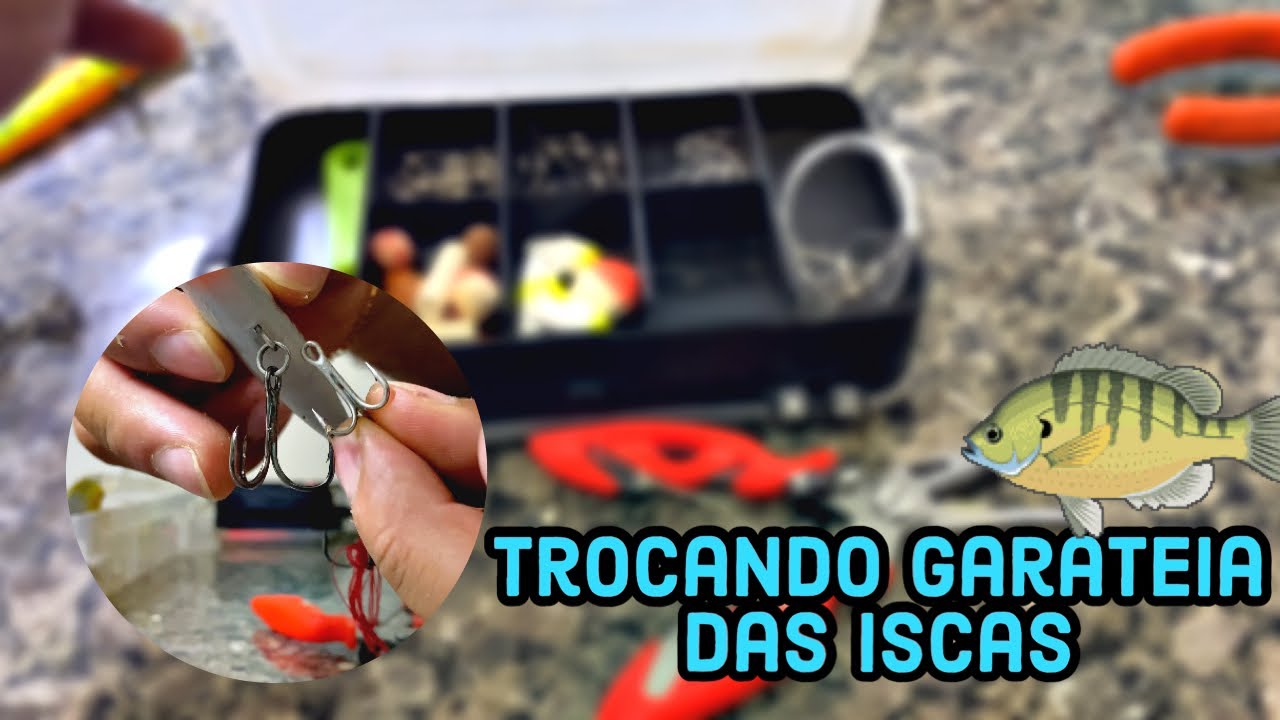 Como trocar a garateia da isca artificial e como fazer snap com girador