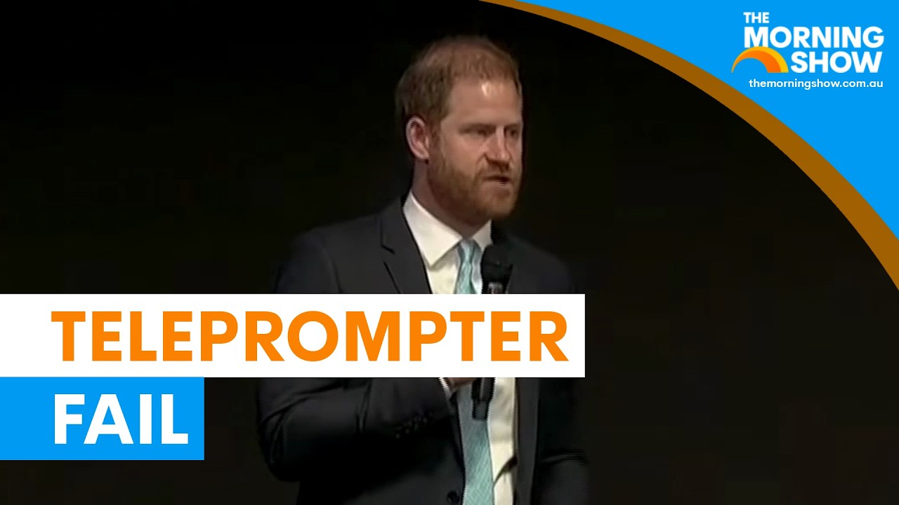 Prince Harry's teleprompter fail goes viral | The Morning Show