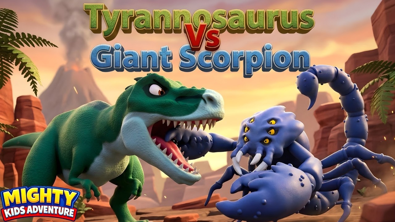 T-REX vs GIANT SCORPION!🦖🦂 The Deadly Desert Attack | Dinosaur Rescue | EP 10| Mighty Kids Adventure