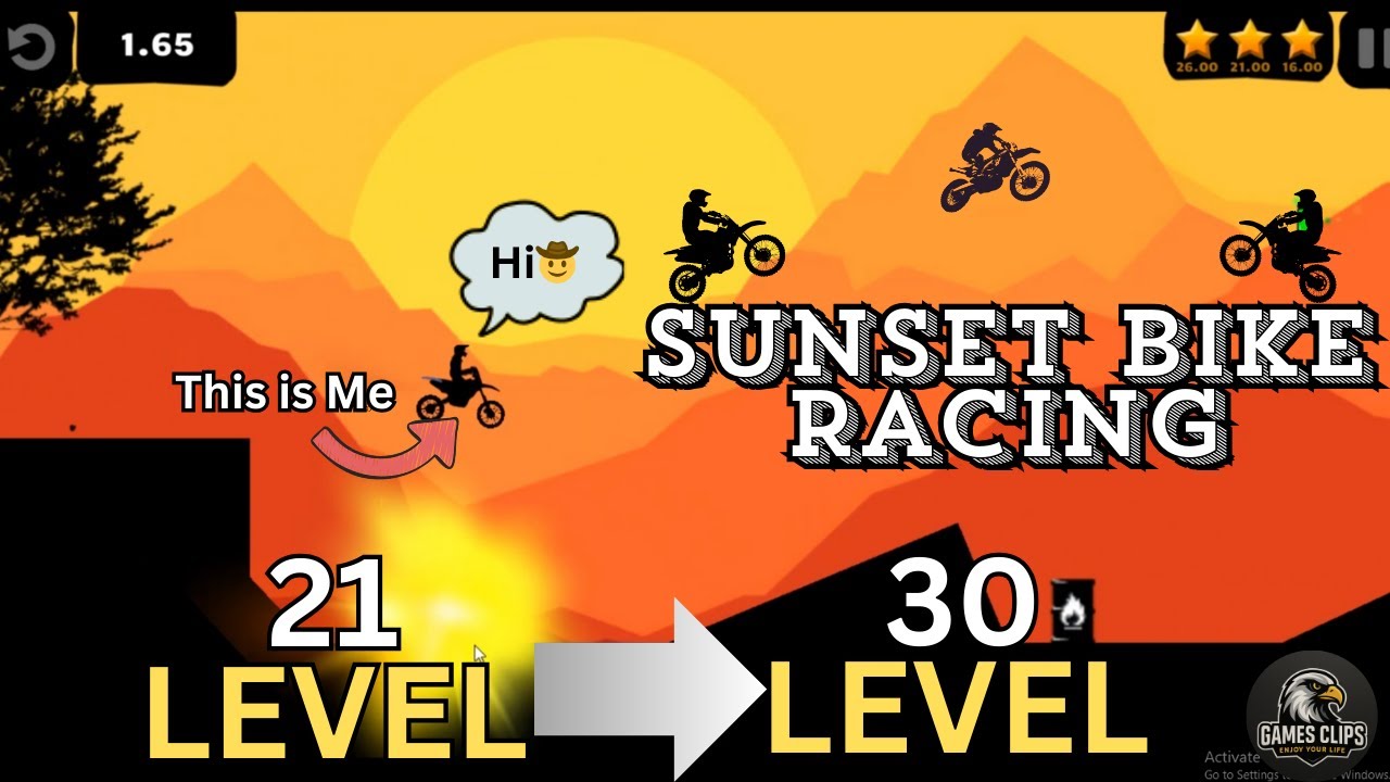 Levels 21-30 Sunset Bike Racing | Insane Stunts and Epic Wins!